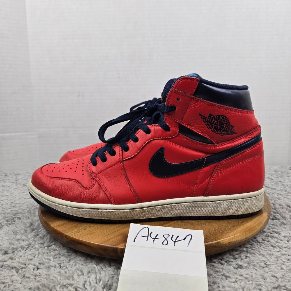 Jordan 1 Retro OG High Mens 13 David Letterman Daily Casual Sneaker 555088-606